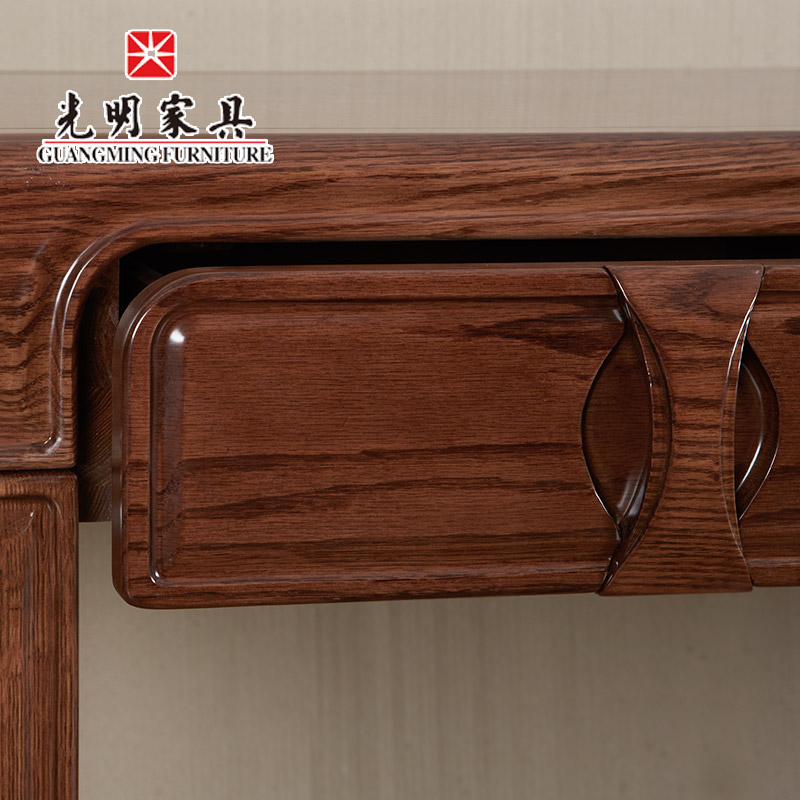 【光明家具】全实木中式现代书桌电脑桌办公桌808-6112-160 808-6112-50